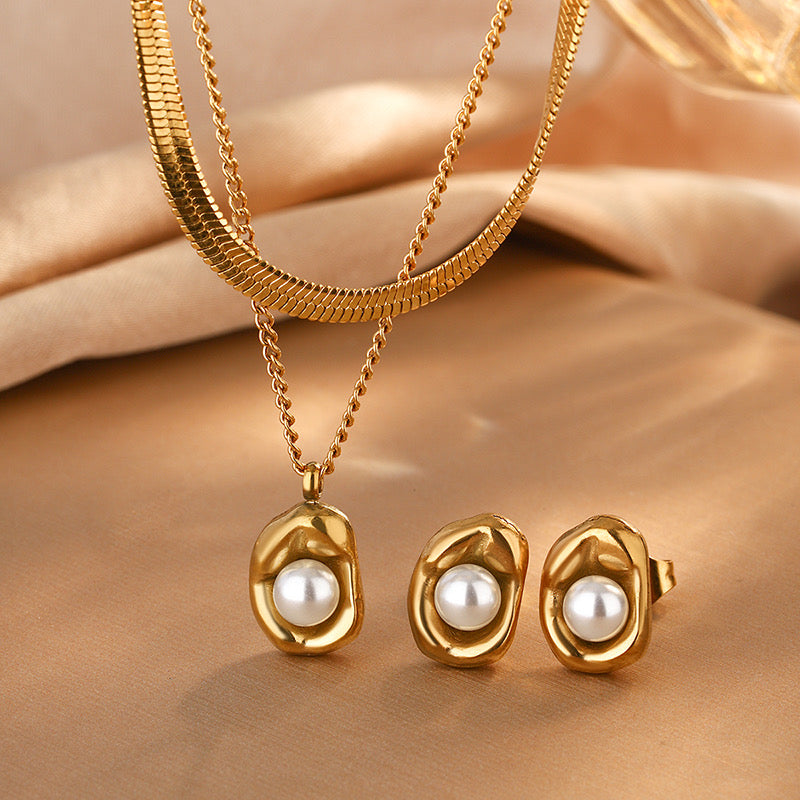 Ensemble bijoux perle rare