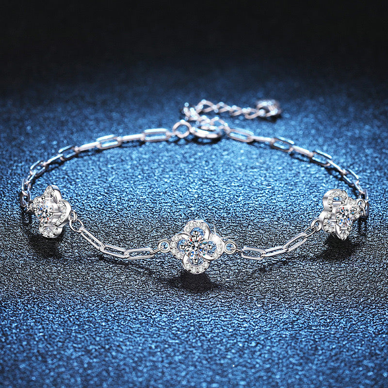 Bracelet trèfle de glace