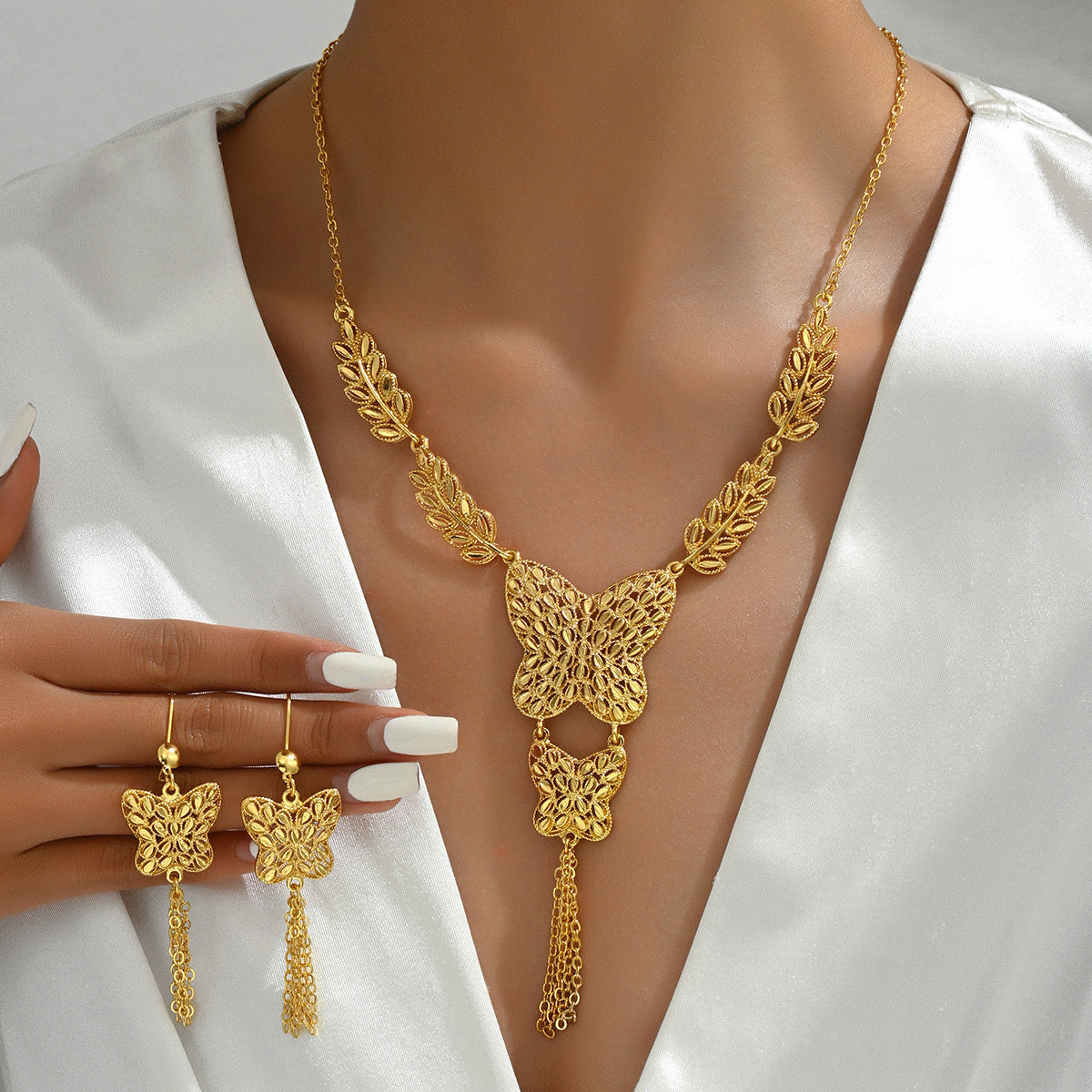 Ensemble bijoux papillon de Moursal