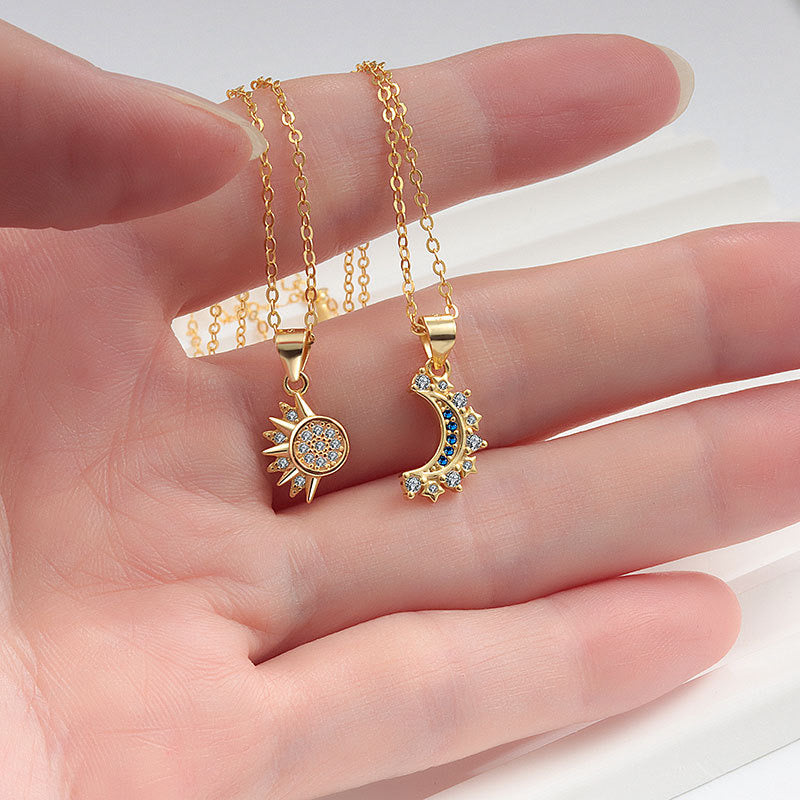 Collier lune et soleil