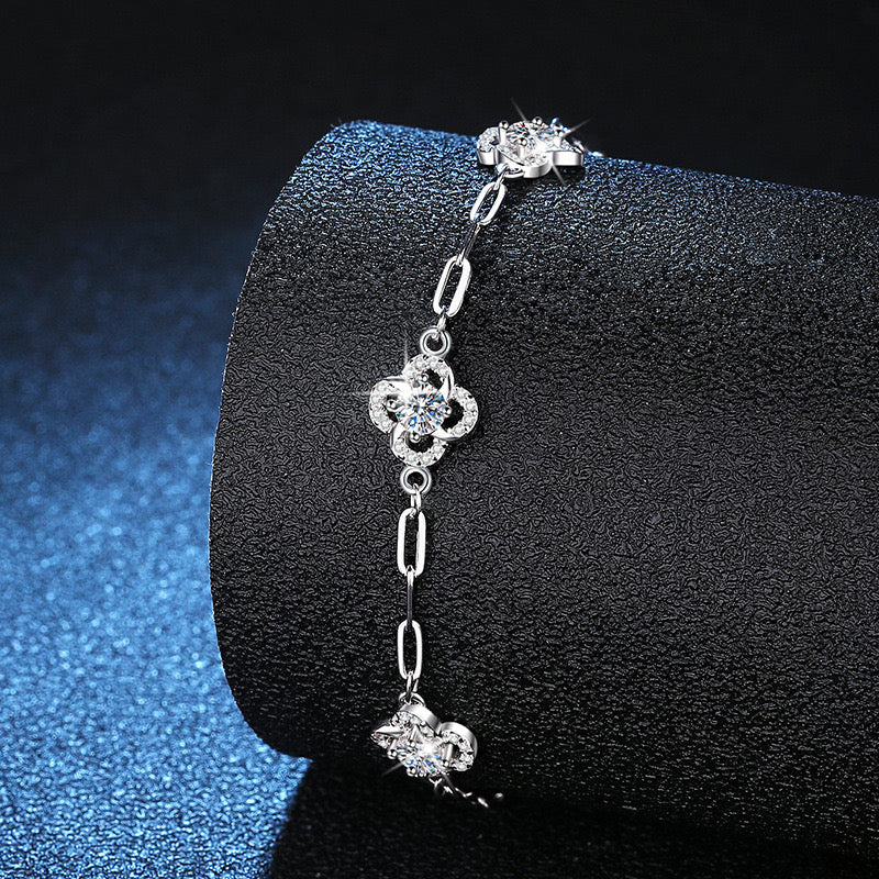 Bracelet trèfle de glace