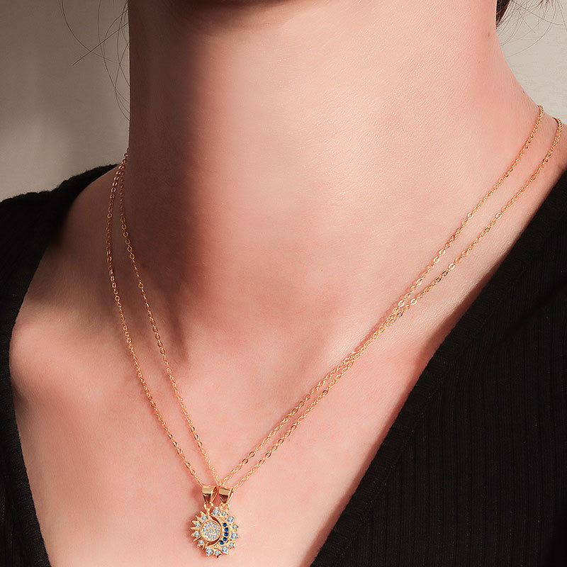 Collier lune et soleil